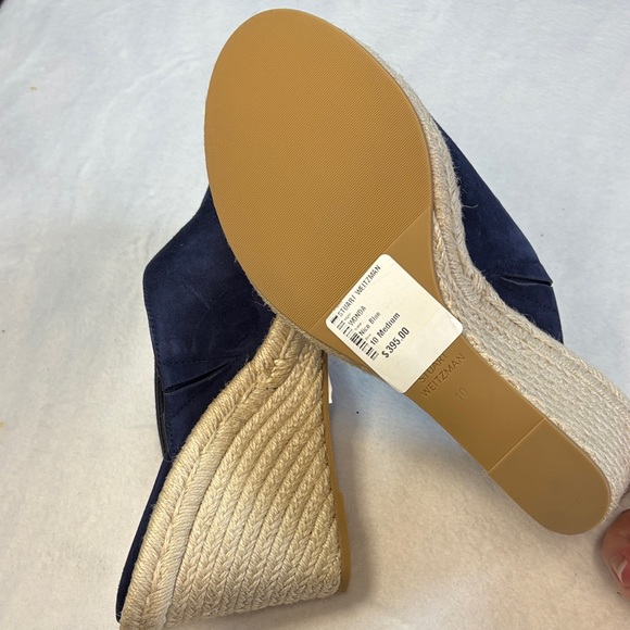Stuart Weitzman Dark Blue Wedge Mules - Picture 8 of 9